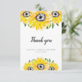 Merci Fleurs de tournesol Fête de mariage aquarell (Debout devant)