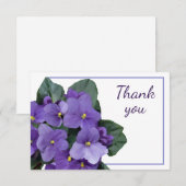 Merci Fleurs Jardin Violet Africain Art Floral (Devant / Derrière)