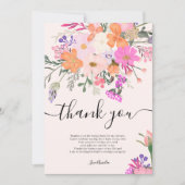 Merci fleurs sauvages douche printanière pastel (Devant)