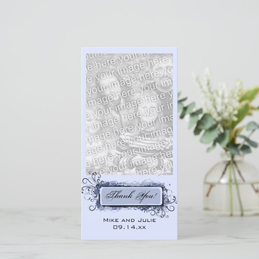 Merci Floral Abstrait bleu (Debout devant)