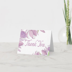 Merci Floral Aquarelle Violet Lavande Flowe