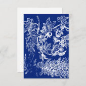 Merci floral bleu et blanc (Devant / Derrière)