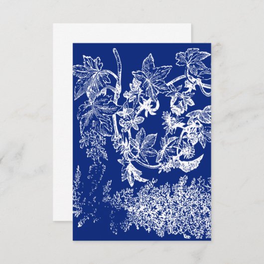 Merci floral bleu et blanc (Devant / Derrière)