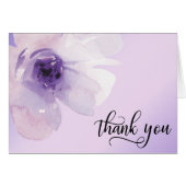 Merci floral d'aquarelle lilas pourpre de lavande (Devant Horizontal)