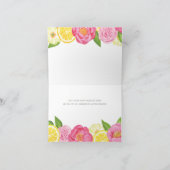 Merci floral de baby shower d'agrume de citron (Intérieur)