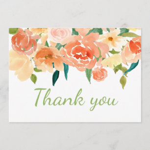 Merci floral de baby shower de la pêche