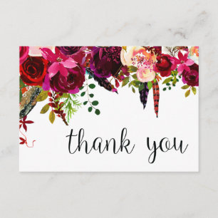 Merci floral de couleur d'eau