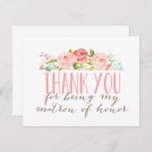 Merci floral de dame de honneur (Devant / Derrière)