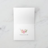 Merci floral de jardin rose romantique d'aquarelle (Intérieur)