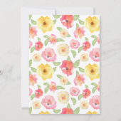 Merci floral de l'aquarelle | de rose et de jaune (Dos)