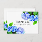 Merci floral de perte d'hortensias d'aquarelle (Devant / Derrière)