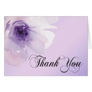 Merci floral de pourpre de lavande d'aquarelle