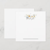 Merci Floral d'été Carte pour notes (Devant / Derrière)