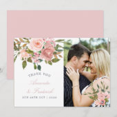 Merci floral Mariage rose pâle (Devant / Derrière)