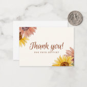 Merci Floral Pour Votre Carte D'Assistance (Devant/Arrière en situation)