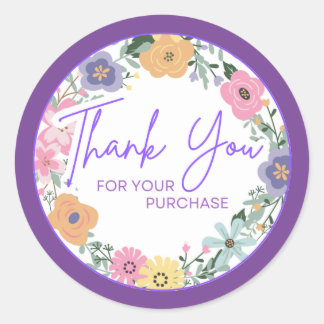 Merci floral pour votre Sticker d'achat