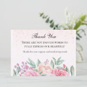 Merci floral rose chic (Debout devant)