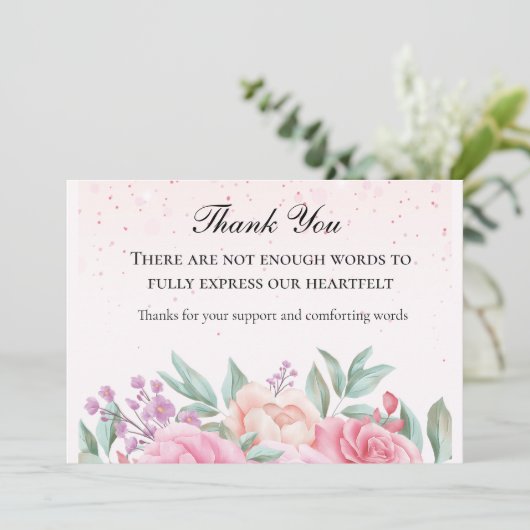 Merci floral rose chic (Debout devant)