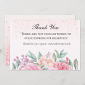 Merci floral rose chic (Devant / Derrière)