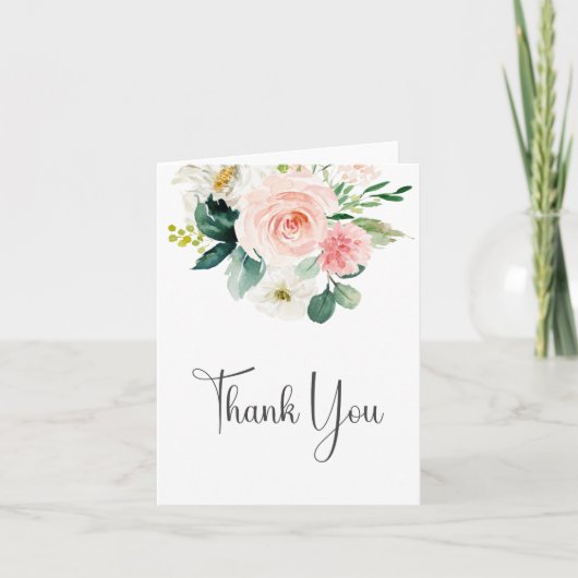 Merci floral rose pâle (Devant)