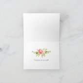 Merci floral rose rouge (Intérieur)