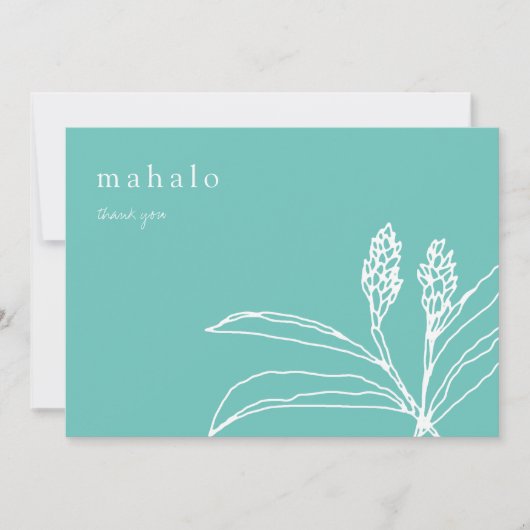 merci | floral | tropical | bleu-vert | merci (Devant)