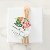 Merci floral tropical Favoriser les étiquettes (En situation)