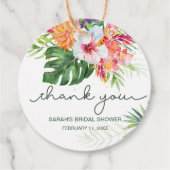 Merci floral tropical Favoriser les étiquettes (Devant)