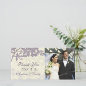 Merci Floral violet Cartes photos Mariages (Debout devant)