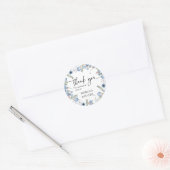 Merci Floral Violet Mariage Favor Sticker (Enveloppe)