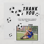 Merci Football  Anniversaire Carte photo (Devant / Derrière)
