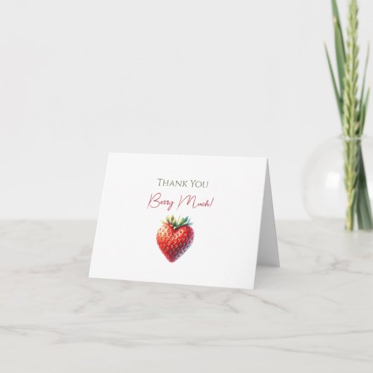Merci Fraise en Forme de Cœur (Devant)