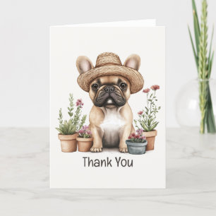 Merci Français Bulldog Gardening Pots de fleurs