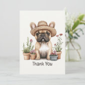 Merci Français Bulldog Gardening Pots de fleurs (Debout devant)
