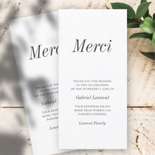 Merci Frans typografisch monument Bedankt