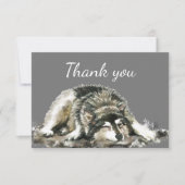 Merci Fun Aquarelle Dormir Wolf Art animal (Devant)