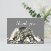 Merci Fun Aquarelle Dormir Wolf Art animal (Debout devant)