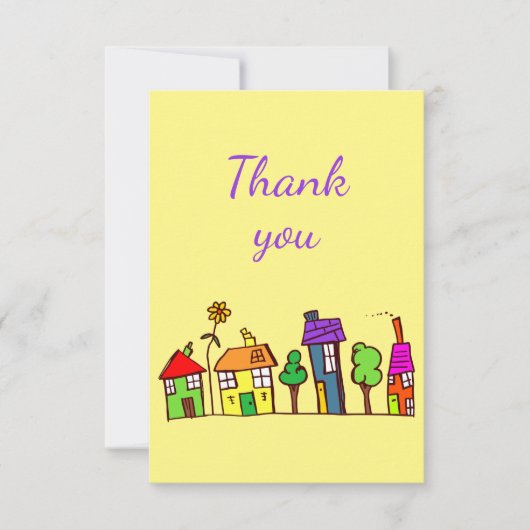 Merci Fun Maisons Maisons Carton Ville Ville (Devant)