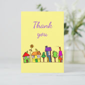 Merci Fun Maisons Maisons Carton Ville Ville (Debout devant)