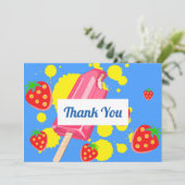 Merci Fun Pink Popsicle et fraises (Debout devant)