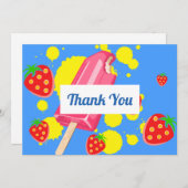 Merci Fun Pink Popsicle et fraises (Devant / Derrière)