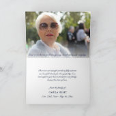 Merci funéraire bleu aquarelle Floral | PHOTO (Intérieur)