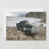 Merci funéraire carte commémorative avec mer et vo (Devant)