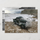 Merci funéraire carte commémorative avec mer et vo (Devant / Derrière)