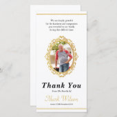 Merci funéraire Carte photo (Devant / Derrière)