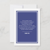 Merci funéraire Carte photo (Dos)