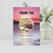 Merci funéraire Carte photo (Debout devant)