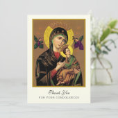 Merci funéraire Condolence Catholique Élégant (Debout devant)