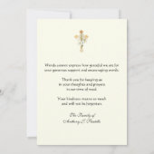 Merci funéraire Condolence Catholique Élégant (Dos)