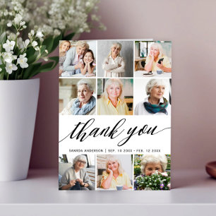 Merci funéraire de collection de photos modernes